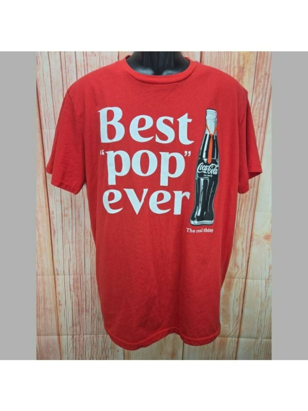 Coca-Cola "Best Pop Ever" Red T-Shirt XL Great Fathers Day Gift